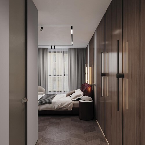 Спальня с гардеробной