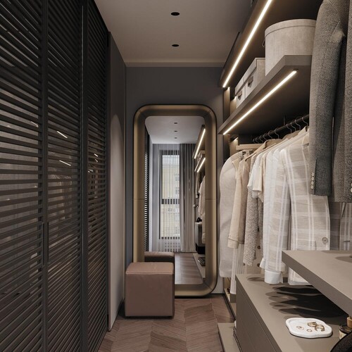 Спальня с гардеробной