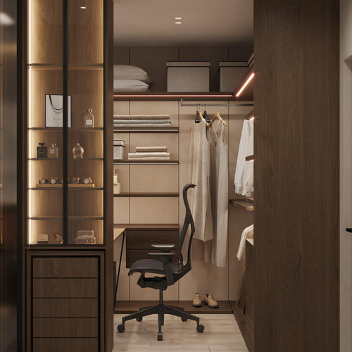 Спальня с гардеробной