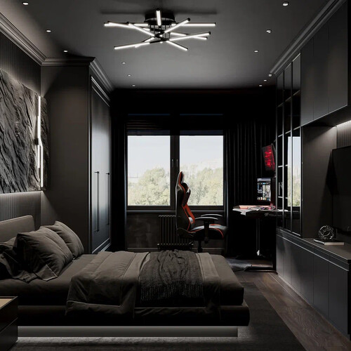 Спальня с рабочей зоной