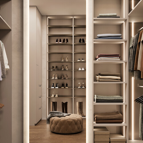 Гардеробная в мастер-зоне